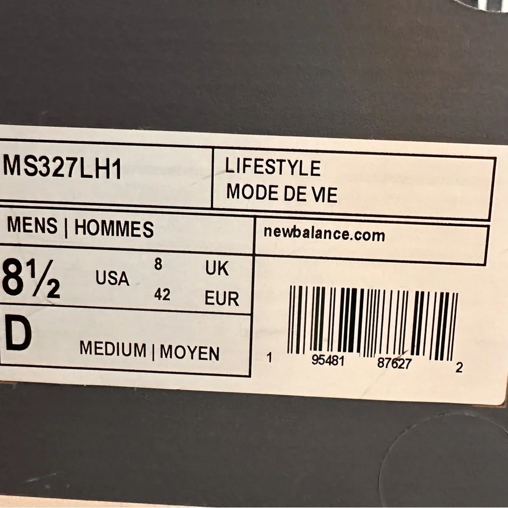New Balance 327 Tan and White Athletic Shoes - Picture 5 of 5